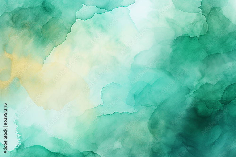Abstract Watercolor Teal and Green Background. Abstract Watercolor Teal and Green Background.