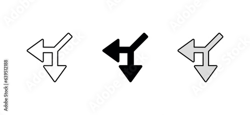 Split icon design with white background stock illustration