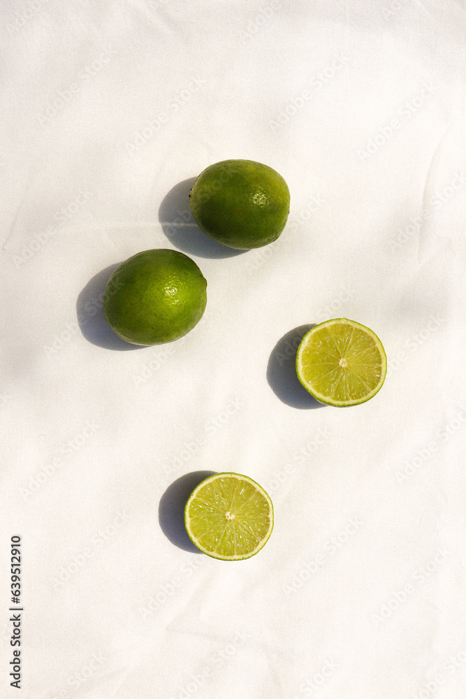 limes with shadow