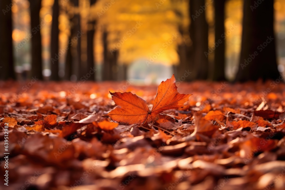autumn leaves in the park