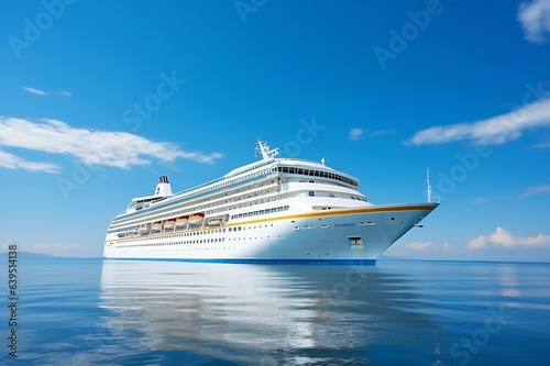 A cruise ship yacht on the sea
