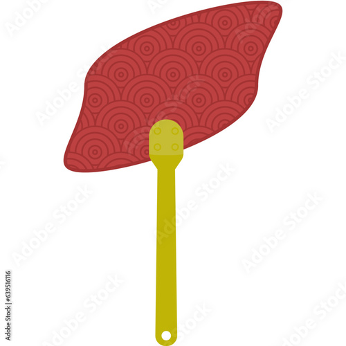 Aesthetic Manual Handle Hand Fan Chuseok Circle Style Collection