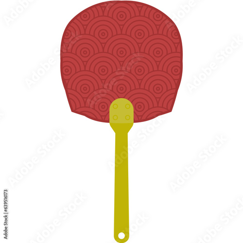 Aesthetic Manual Handle Hand Fan Chuseok Circle Style Collection