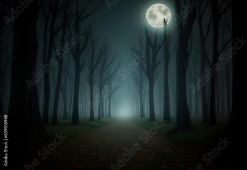 foggy and spooky halloween forest ai generated © XMind
