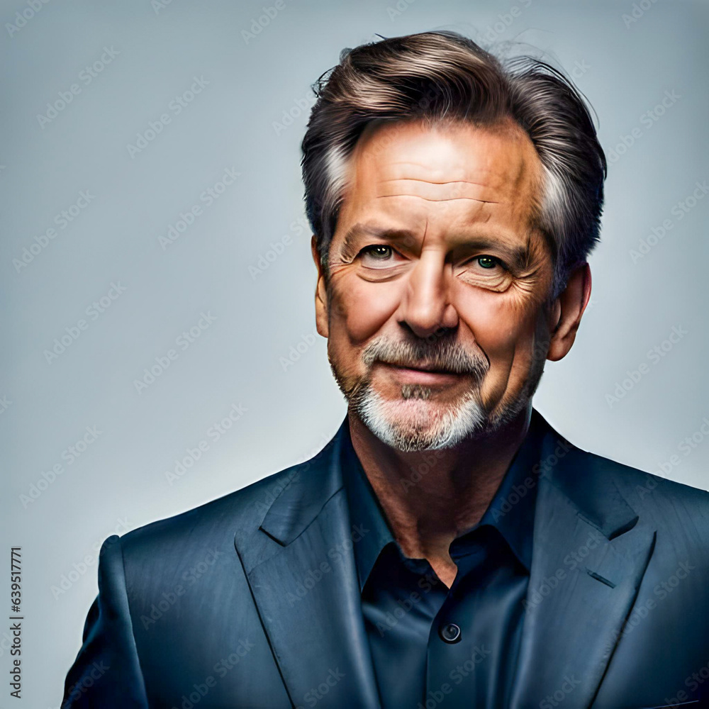 portrait of 50 years old businessman look happy portrait of 50 years old businessman look happy