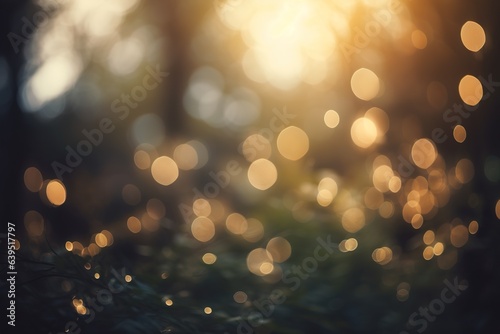 Colorful Christmas lights with blurred bokeh background