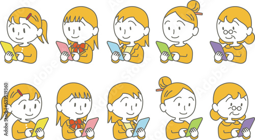 スマホを操作する女性