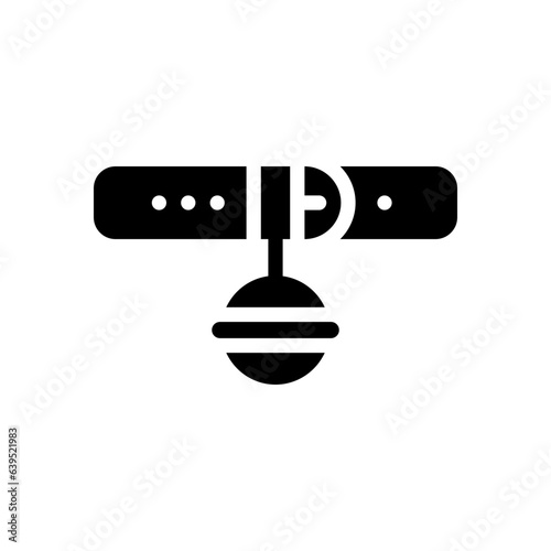 pet collar glyph icon