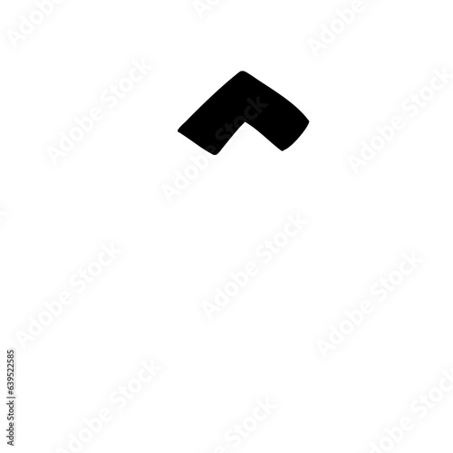 Symbol caret bold black font in childlike style isolated on white background. For font, typography, branding, logo, lettering, education, signboard, alphabet, presentation, paper. Free Download Symbol caret bold black font in childlike style isolated on white background. For font, typography, branding, logo, lettering, education, signboard, alphabet, presentation, paper. - GFXLoad