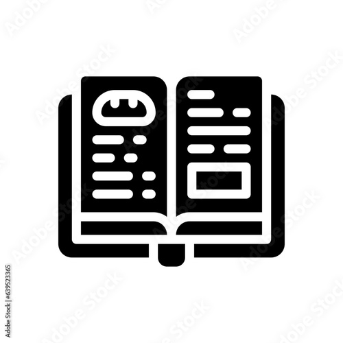 recipe book glyph icon