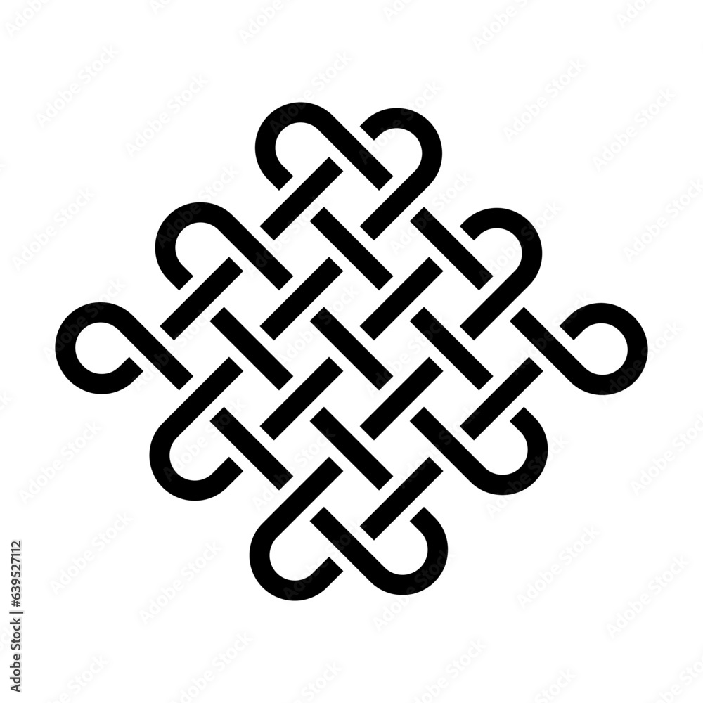 Celtic knot vector illustration. Celtic national style interlaced pattern isolated vector. Patrick's Day celebration. Nordic symbol. Celtic knot vector illustration. Celtic national style interlaced pattern isolated vector. Patrick's Day celebration. Nordic symbol.