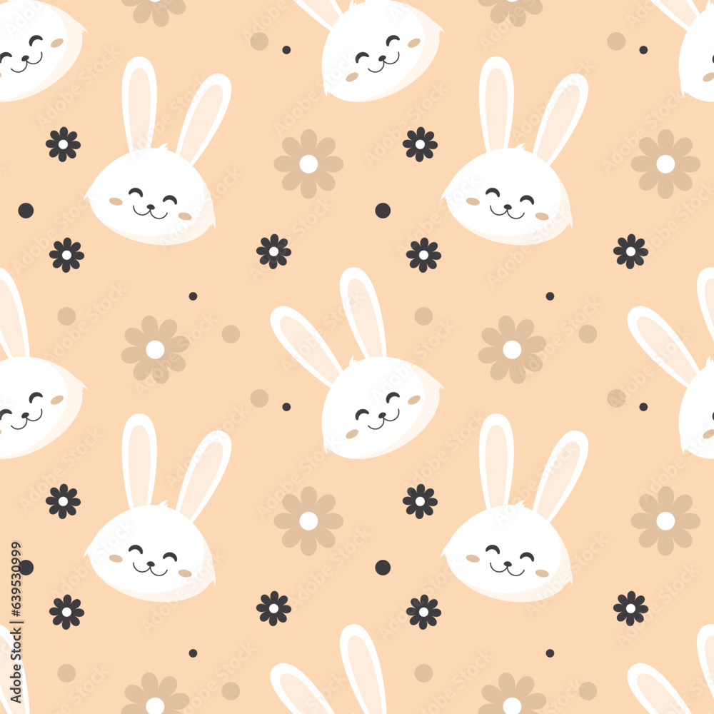 Rabbit seamless pattern.