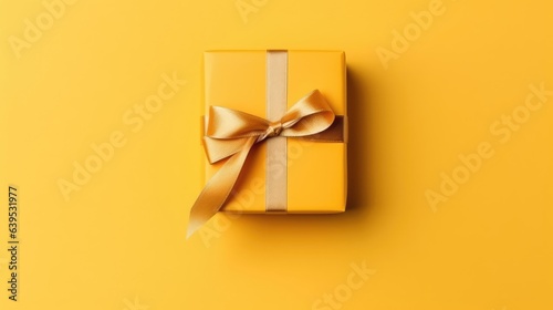 box with gift, for birthday, festive date anniversary, happy valentine's day and wedding. Christmas and New Year gift boxes flat top view. generative ai