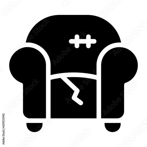 sofa glyph icon