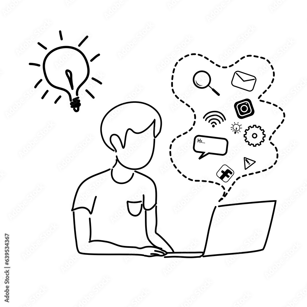 set of funny cartoon businessman