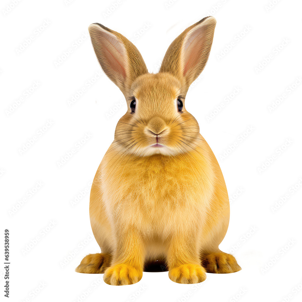 Fototapeta premium rabbit on a transparant background, PNG, Generative Ai.