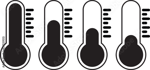 Weather Sign Temperature icon set Temperature Scale Symbol