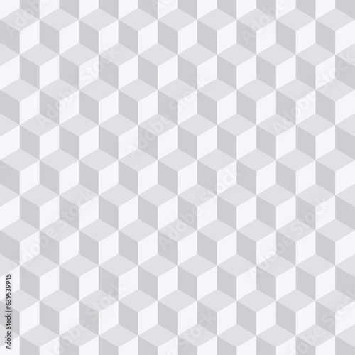 Abstract seamless background of cubes, modern vector texture.