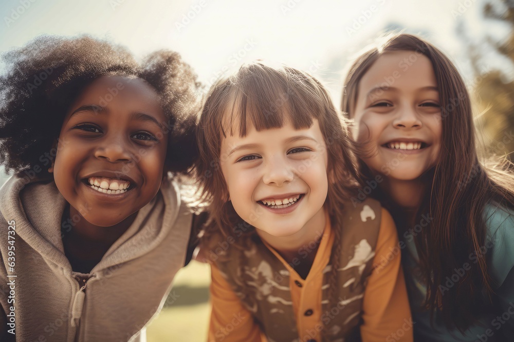 Diverse children girls. Generate Ai Diverse children girls. Generate Ai