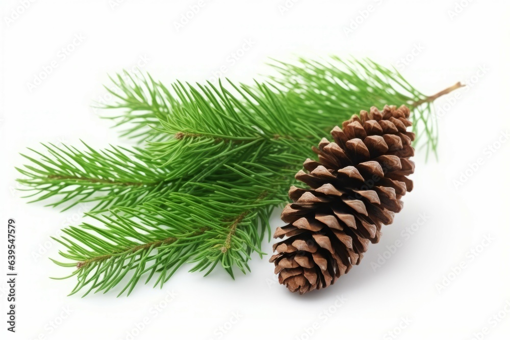 Fir branches nuts. Generate Ai