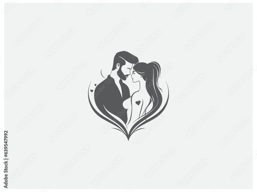 Obraz premium dating logo design, vector and illustration, 