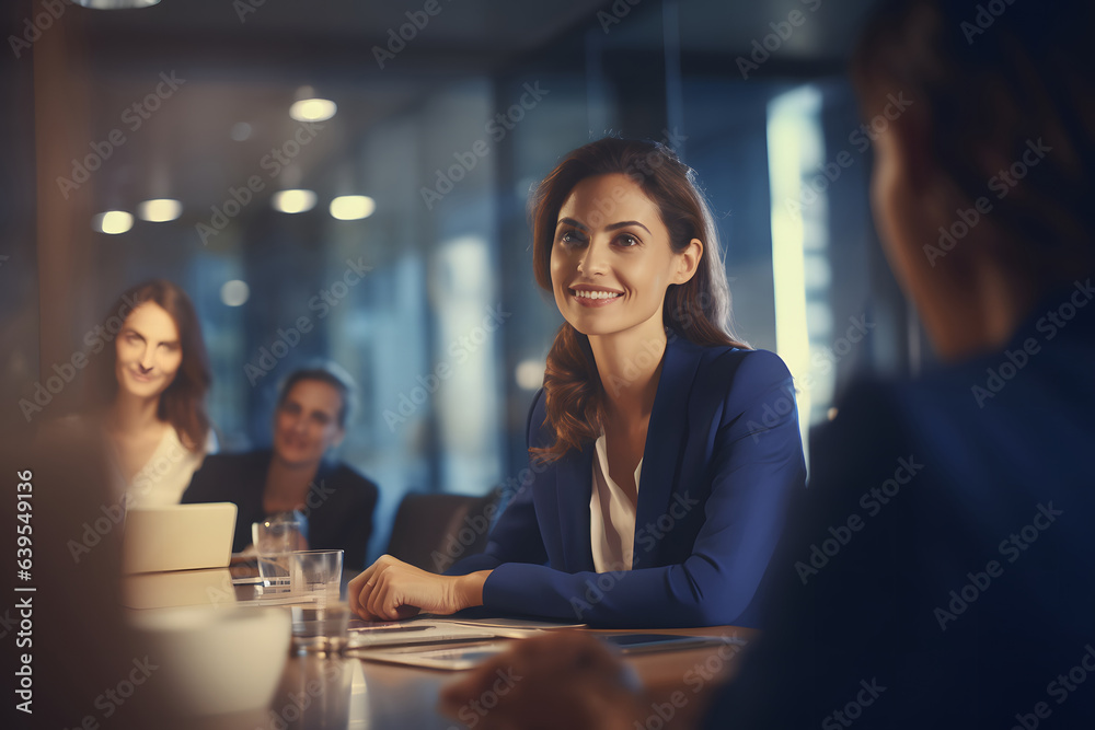 professionals business women at an office meeting. Corporate business team and manager in a meeting professionals business women at an office meeting. Corporate business team and manager in a meeting
