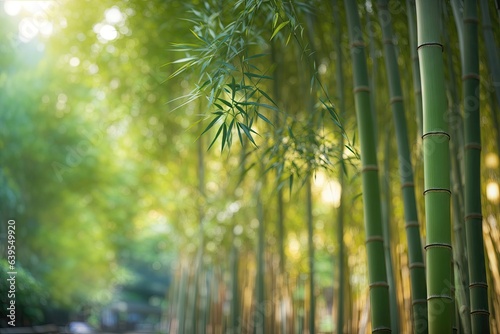 trees growing in bamboo grove background