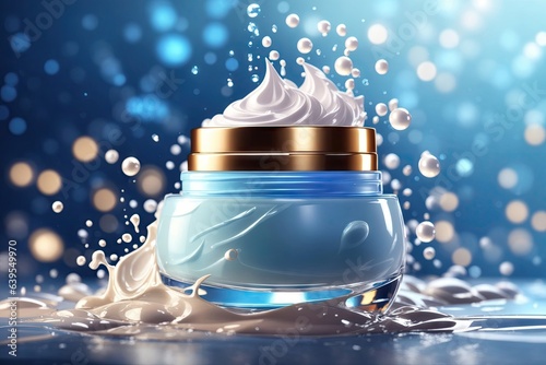 face cream illustration product sceene background mokup