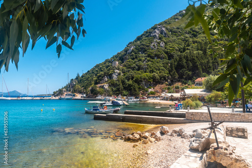 Fototapeta Naklejka Na Ścianę i Meble -  Small picturesque fishing village of Frikes on Ithaki or Ithaca island, Ionian sea, Greece
