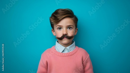 Portrait of child with moustache © Karen