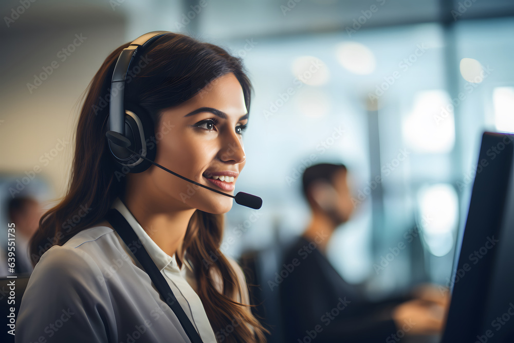 Smiling young businesswomen call center agent wear wireless headset laugh at workplace, cheerful happy black male telemarketer operator have fun at work break in customer service support office Smiling young businesswomen call center agent wear wireless headset laugh at workplace, cheerful happy black male telemarketer operator have fun at work break in customer service support office
