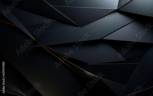 Dark moody 3D render of swirling abstract shapes. Black and grey tones. Wallpaper textured.