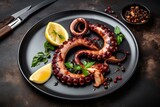 Grilled octopus restaurant. Generate Ai