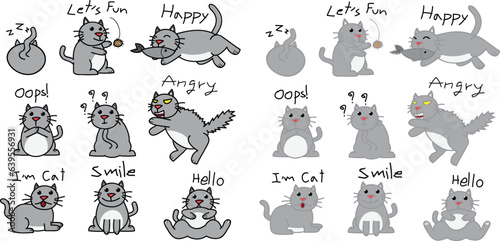 Cat doodle set