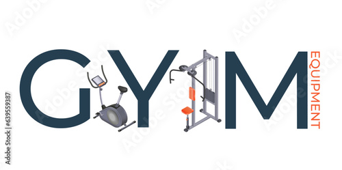 Gym Realistic Text Banner