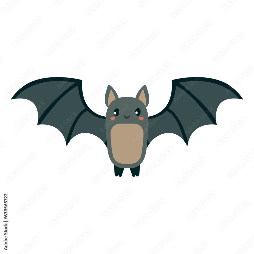 Simple cartoon concept bat icon. Bat flying with open wings, halloween symbol. Isolated vector illustration. Simple cartoon concept bat icon. Bat flying with open wings, halloween symbol. Isolated vector illustration.