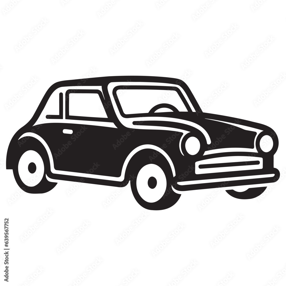 Car. monochrome icon on a white background