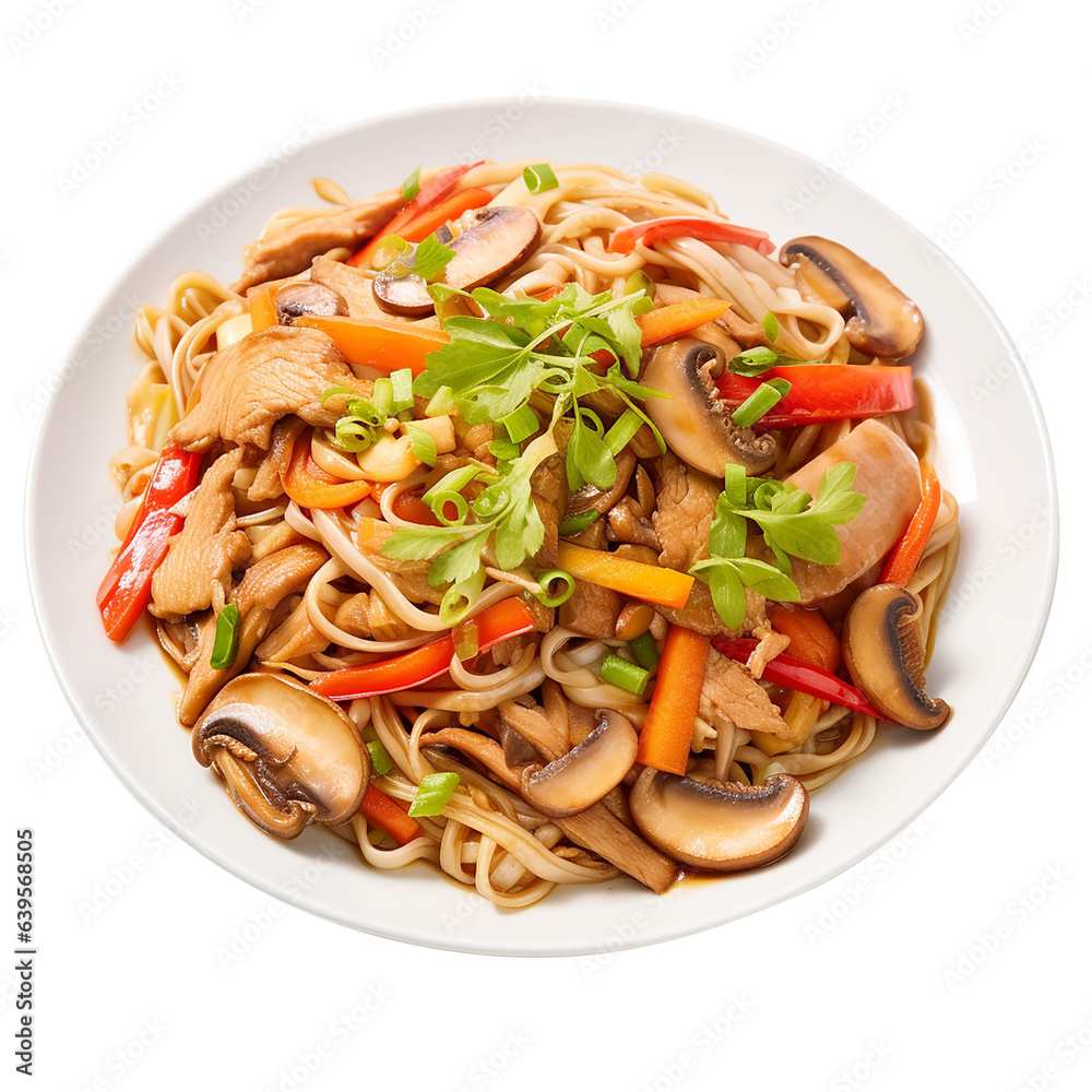 noodles with vegetables, Created with Generative AI noodles with vegetables, Created with Generative AI
