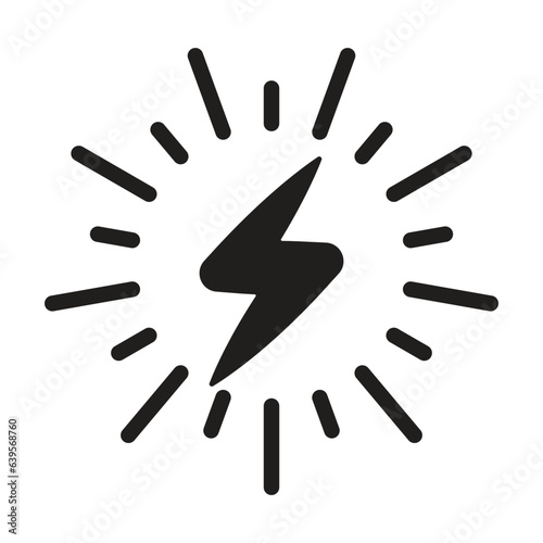 Thunder Lightening Icon Vector, Electric Power Vector, Energy Bolt Symbol, Flash Electric Lightening Sign, Thunder Strike, Voltage, Powerful Design Elements Vector Illustration