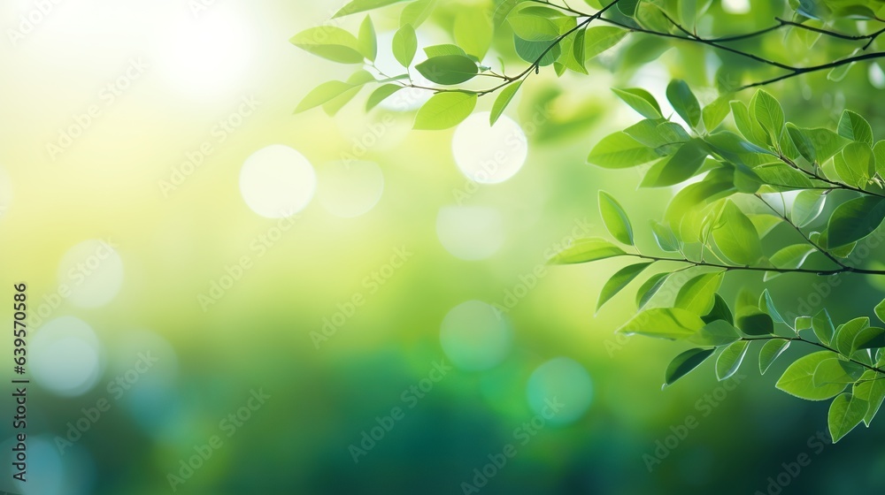 Spring or summer defocused background frame with lush foliage and bokeh in nature, Generative AI Spring or summer defocused background frame with lush foliage and bokeh in nature, Generative AI