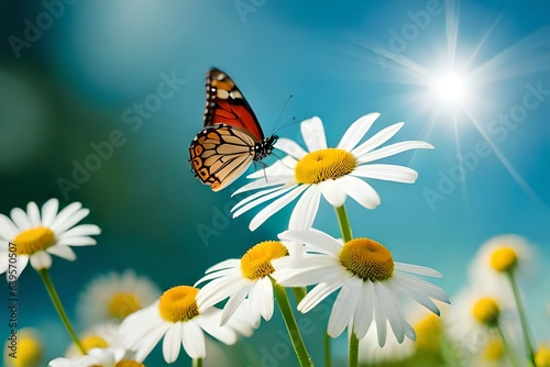 butterfly on a flower © Mr. PNG