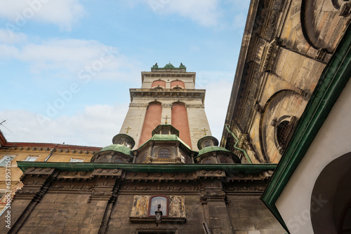 Chapel of the Three Saints and Korniakt Tower at Dormition Church - Lviv, Ukraine photo