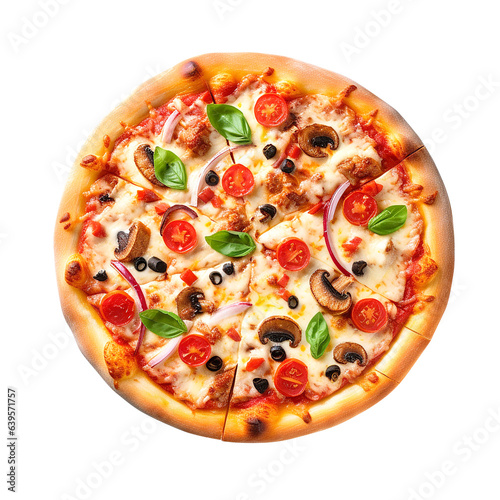 pizza isolated, Created with Generative AI