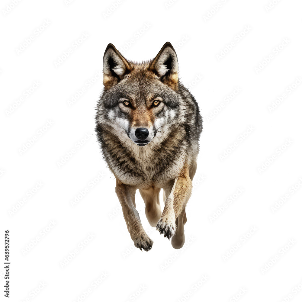 Obraz premium wolf looking isolated on white