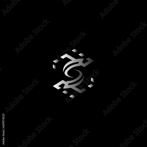 S letter alphabet papper icon