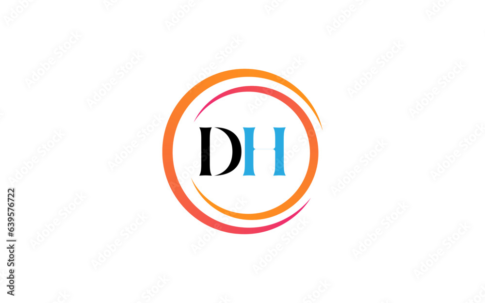 Creative latter logo design initial dh Creative latter logo design initial dh