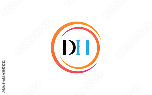 Creative  latter logo design initial dh