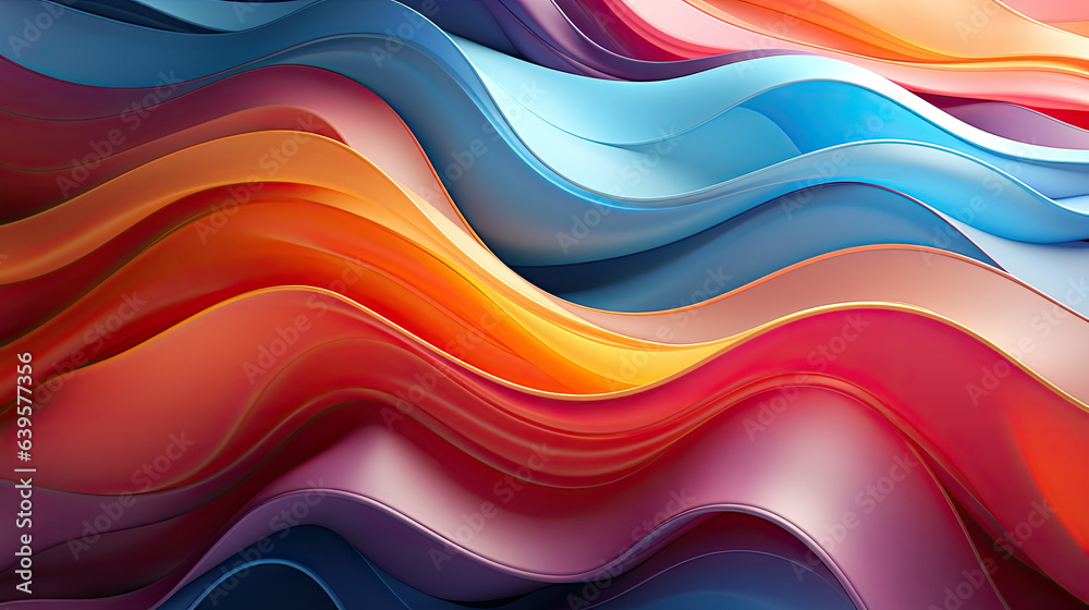 Fototapeta premium Digital vintage painting. Abstract geometric blue animated background.