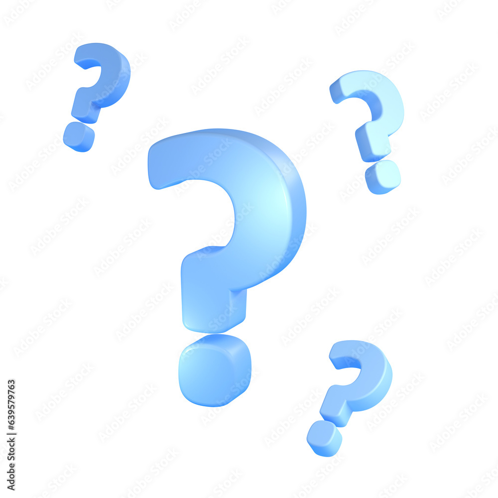 3d Realistic blue question marks. luxury template decorative design illustration. Minimalist bright element isolated with clipping path 3d Realistic blue question marks. luxury template decorative design illustration. Minimalist bright element isolated with clipping path
