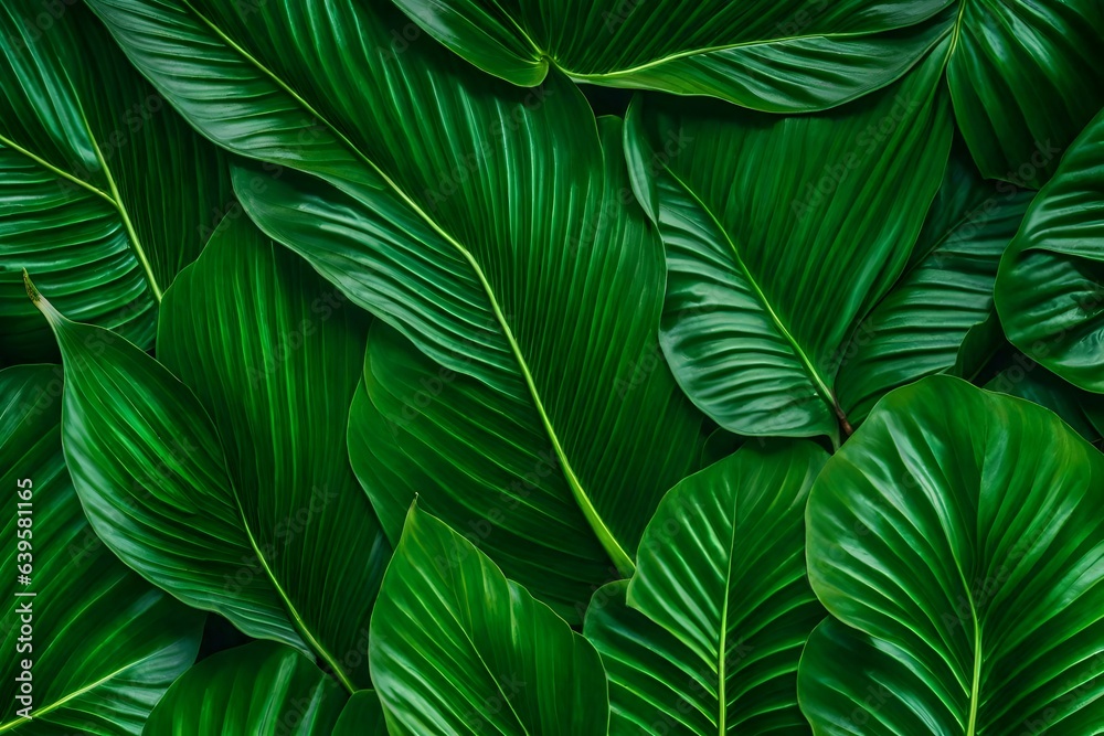green leaves background Generated Ai
